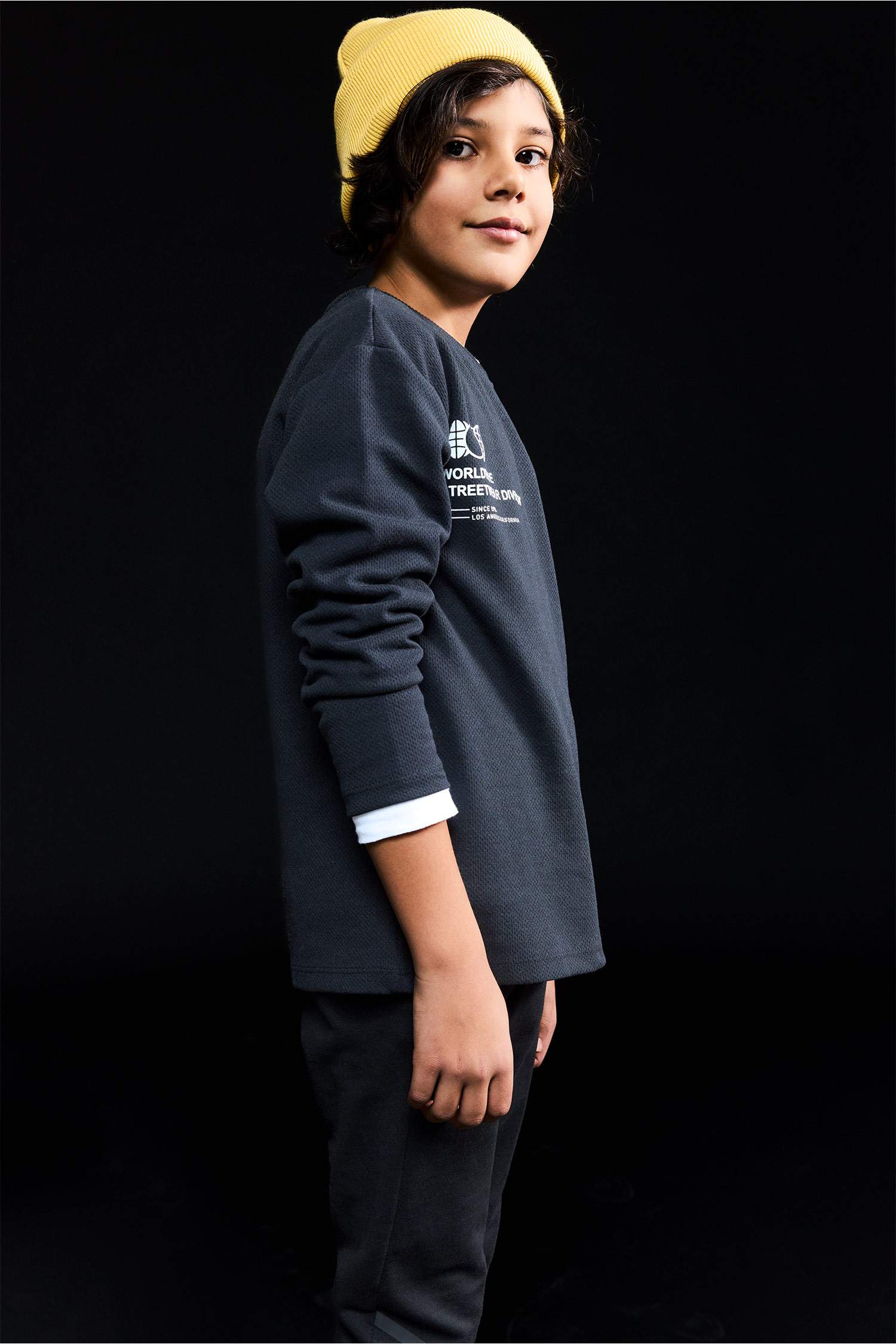 Crew Neck Printed Long-Sleeve T-Shirt For Boys