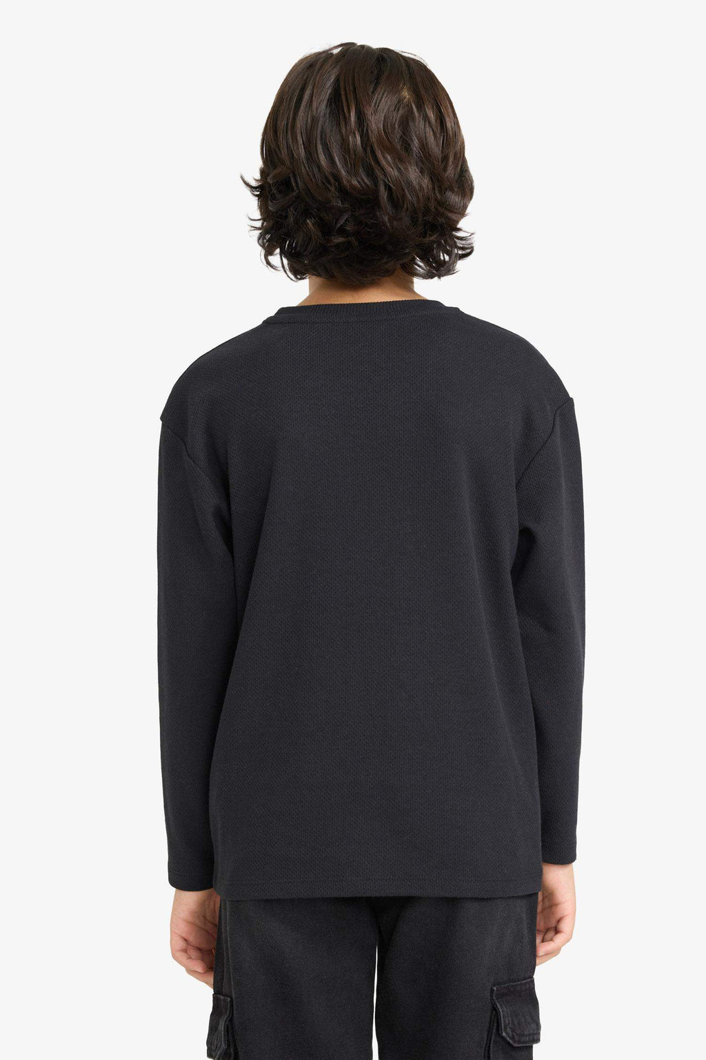 Crew Neck Printed Long-Sleeve T-Shirt For Boys
