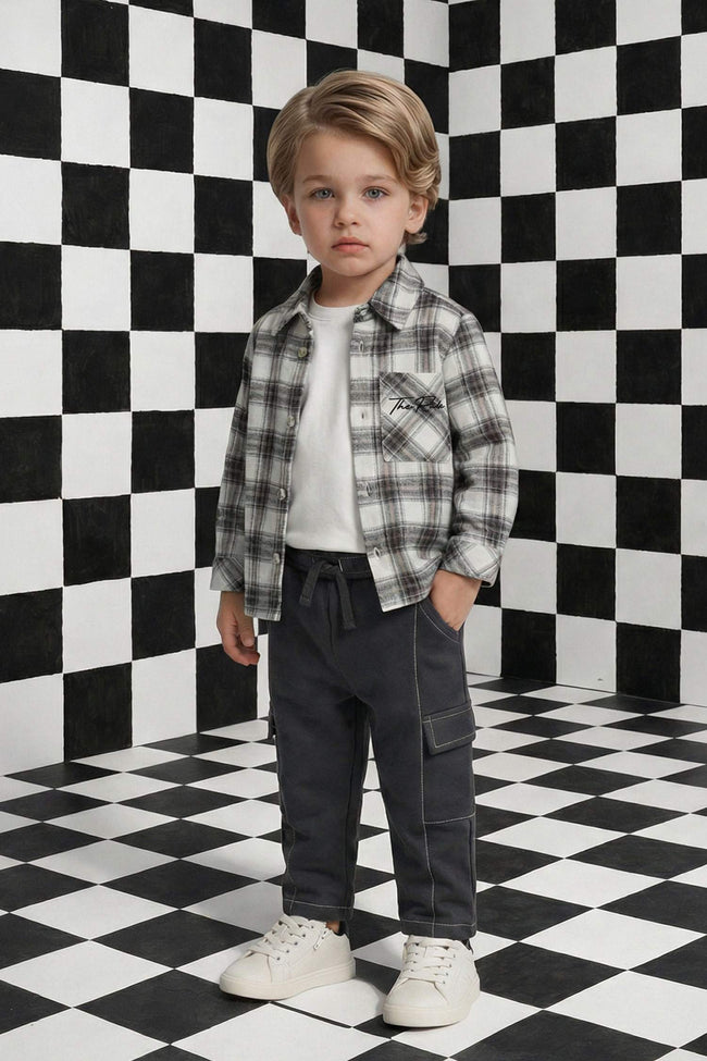 Loose Fit Sweatpants With Elastic Waistband For Baby Boys Hover Image