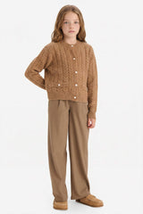 Girls Buttoned Cardigan