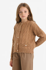 Girls Buttoned Cardigan