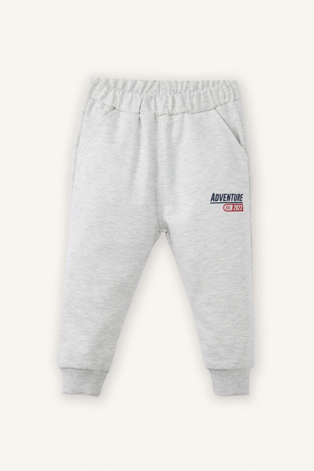 Slogan Print Sweatshirt Fabric 2-Piece Set For Baby Boys