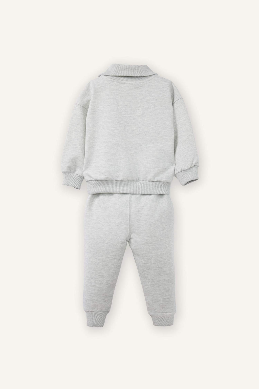 Slogan Print Sweatshirt Fabric 2-Piece Set For Baby Boys