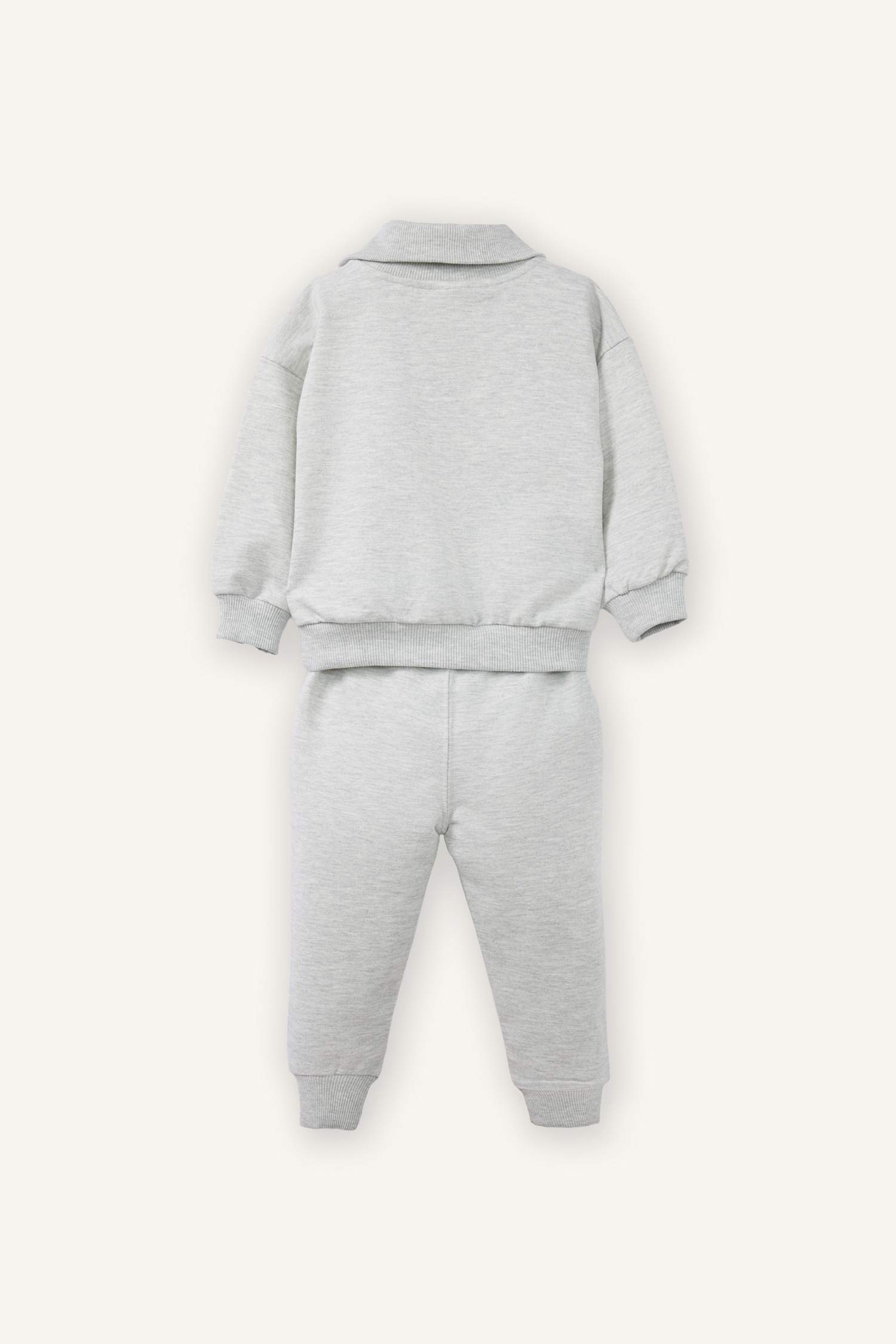 Slogan Print Sweatshirt Fabric 2-Piece Set For Baby Boys