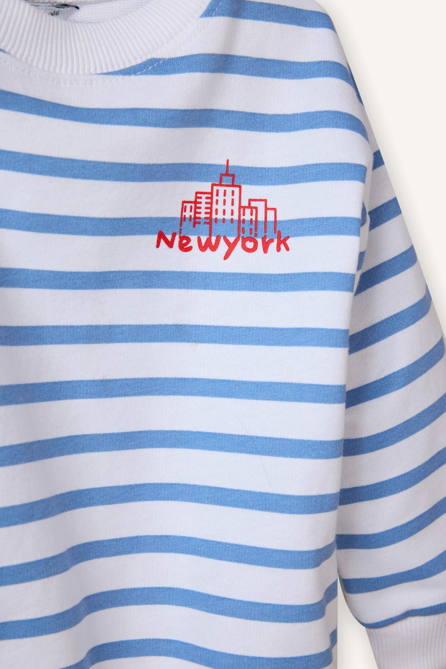 Oversize Wide Fit Crew Neck Printed 2-Piece Sweatshirt Set For Baby Boys