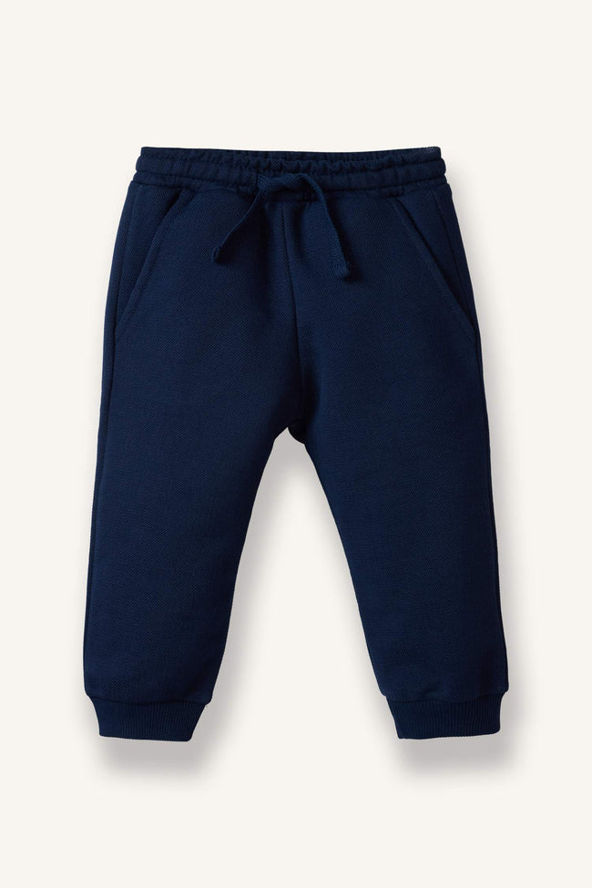Elastic Waist Piqué Sweatpants For Baby Boys Hover Image