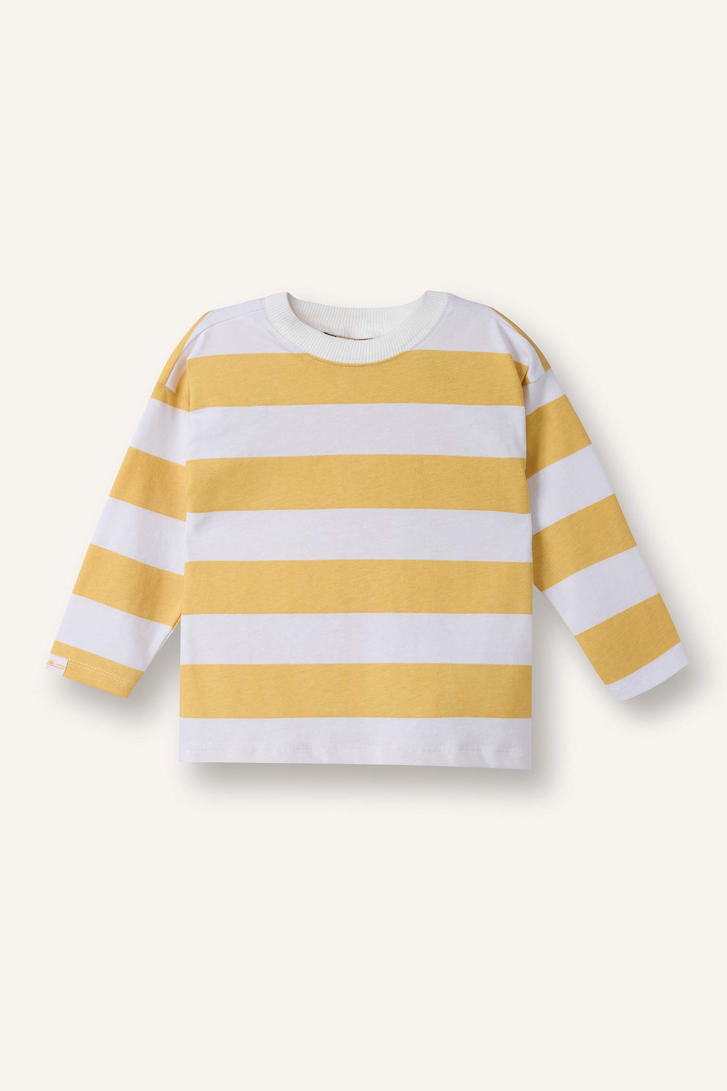 Crew Neck Striped Long-Sleeve T-Shirt For Baby Boy