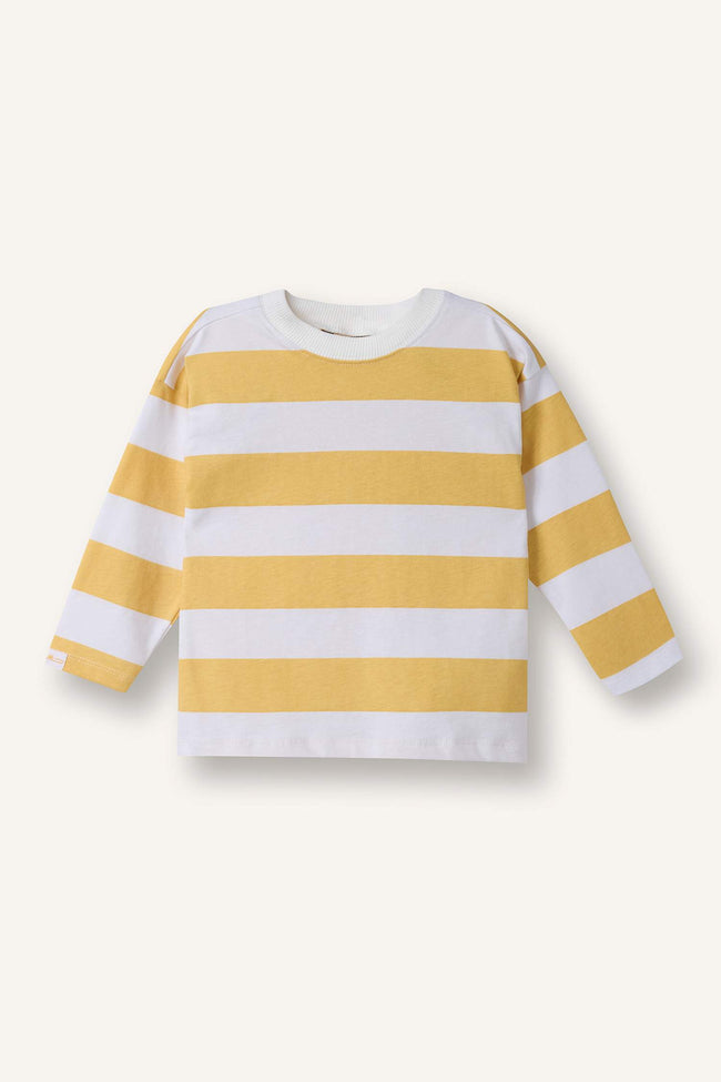 Crew Neck Striped Long-Sleeve T-Shirt For Baby Boy Hover Image