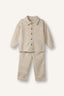 2-Piece Textured Fabric Shirt And Pants Set For Baby Boys