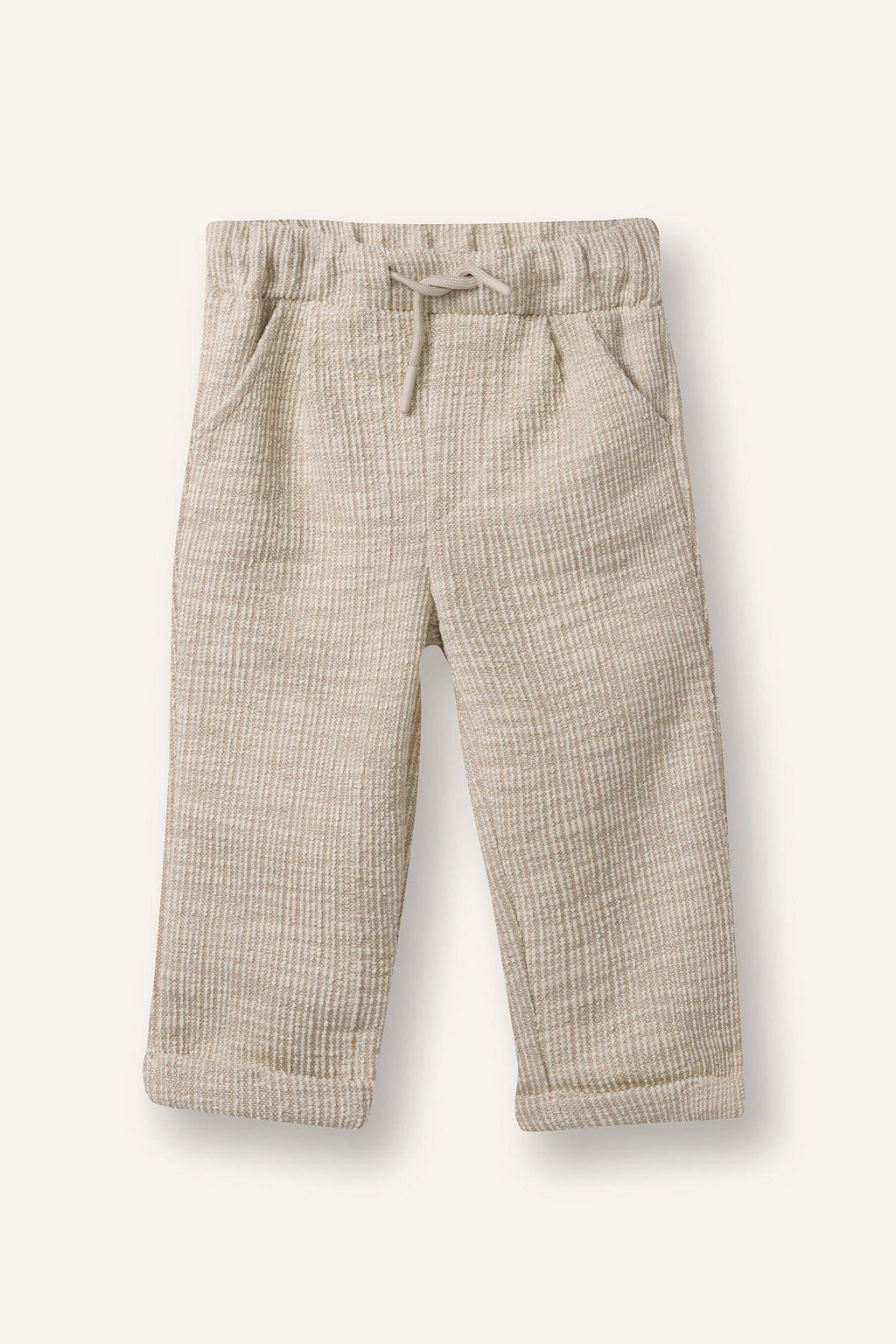 2-Piece Textured Fabric Shirt And Pants Set For Baby Boys