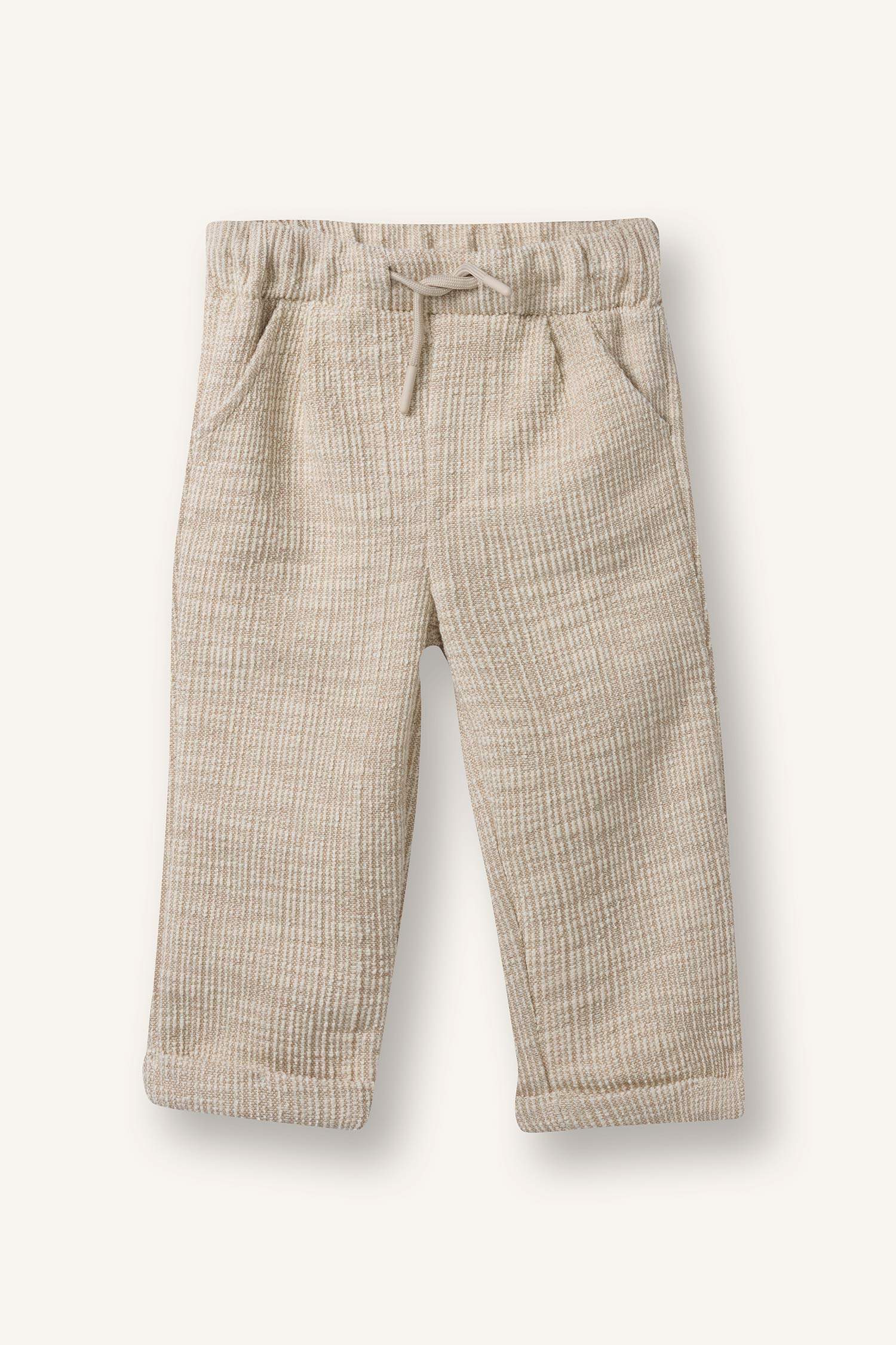 2-Piece Textured Fabric Shirt And Pants Set For Baby Boys