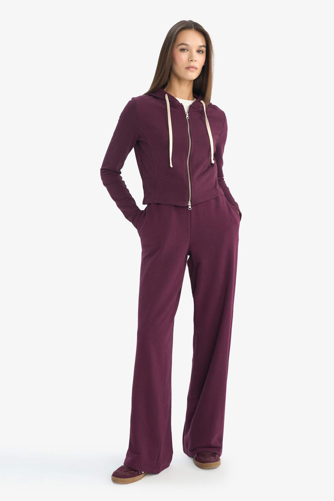 Wide-leg sweatpants with drawstring waist Hover Image