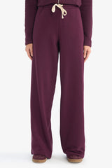Wide-leg sweatpants with drawstring waist