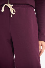 Wide-leg sweatpants with drawstring waist