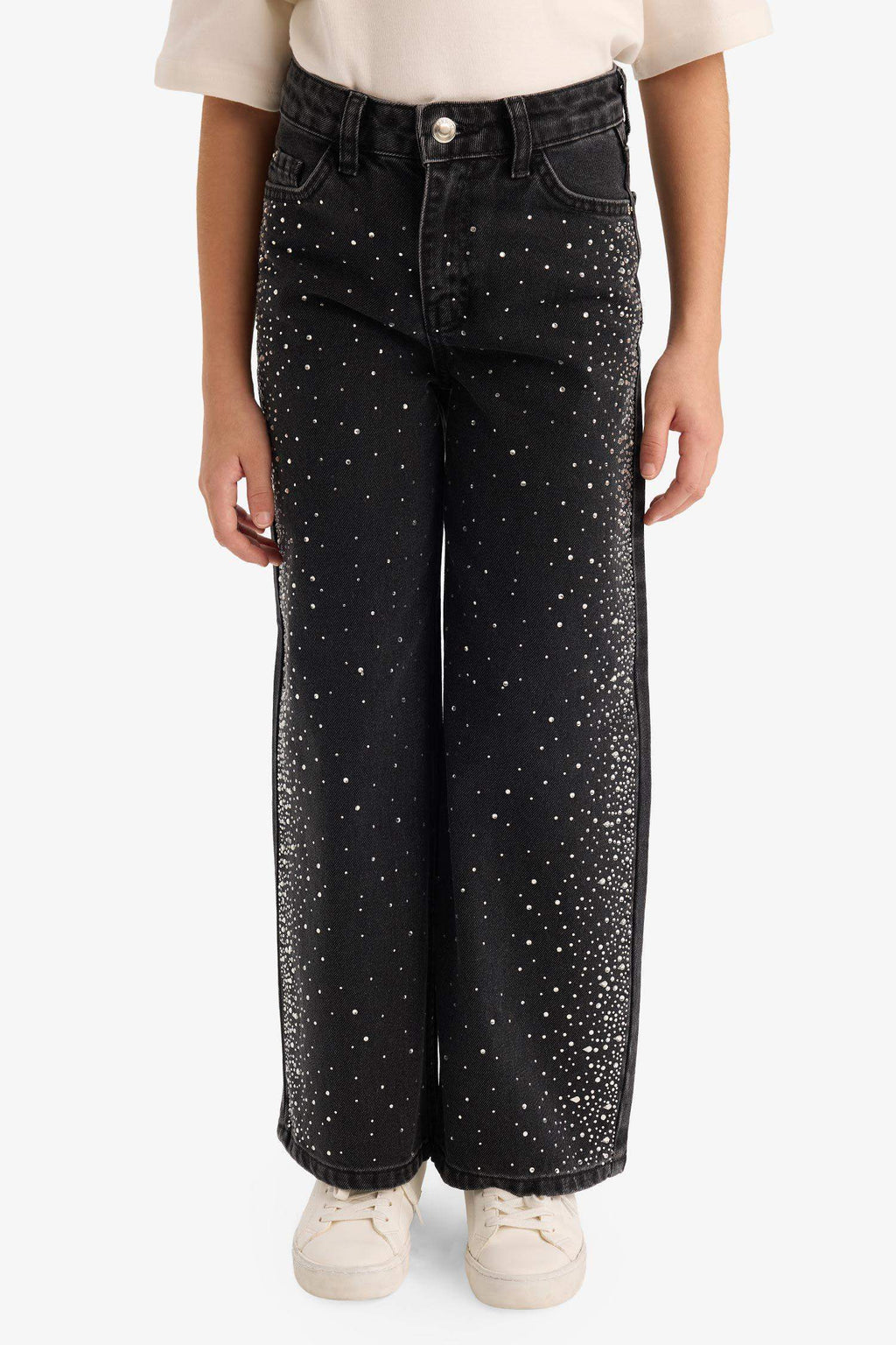 Girls Christmas-themed Straight Leg Rhinestone Jeans