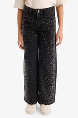 Girls Christmas-themed Straight Leg Rhinestone Jeans