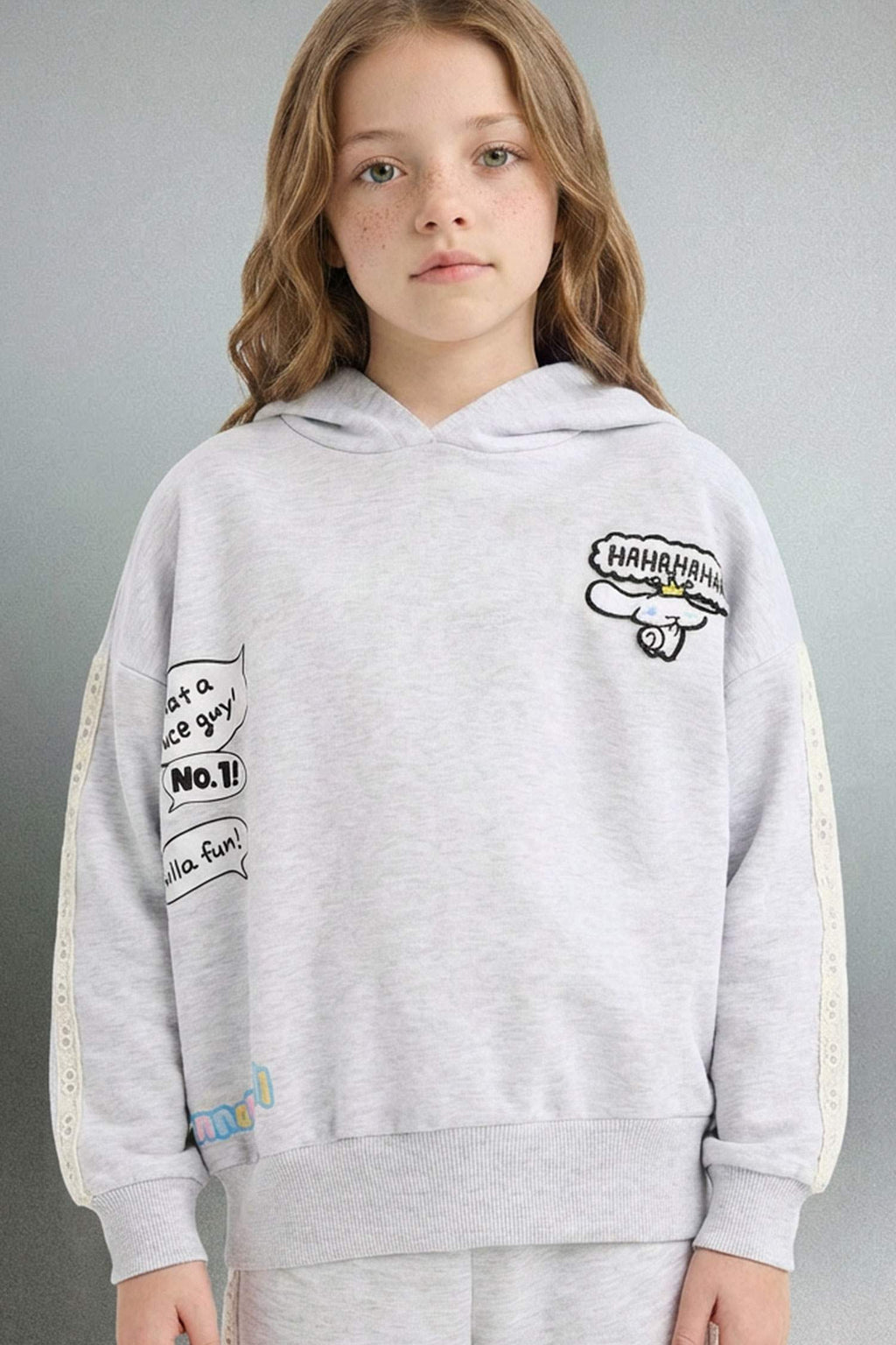 Hooded Printed Sweatshirt For Girls