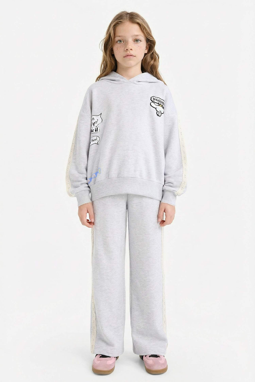 Hooded Printed Sweatshirt For Girls