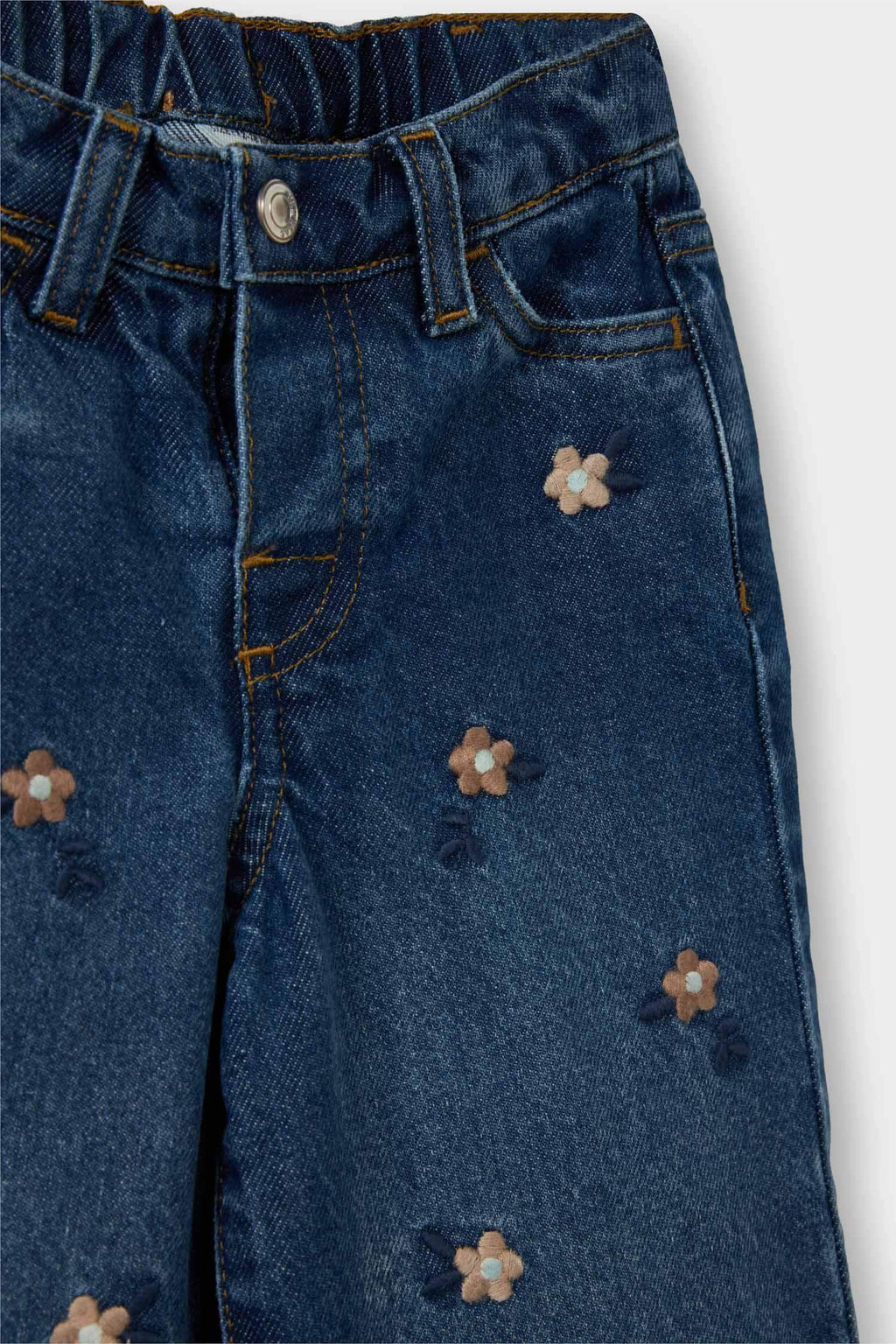 Baby Girl Culotte Floral Pattern Jean Pants
