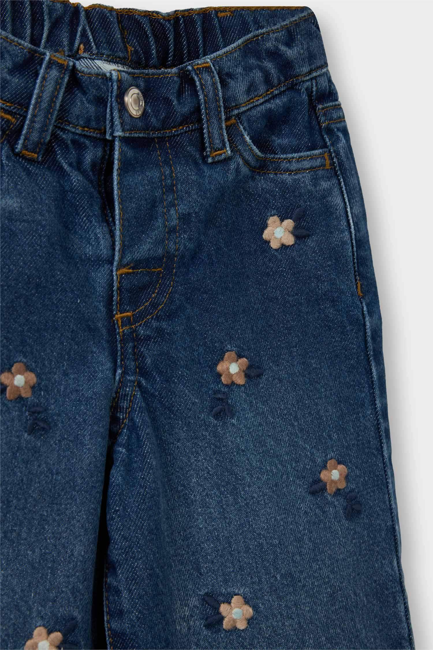 Baby Girl Culotte Floral Pattern Jean Pants