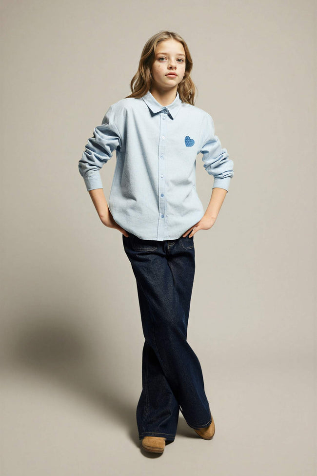 Poplin Long-Sleeve Shirt For Girls Main Image
