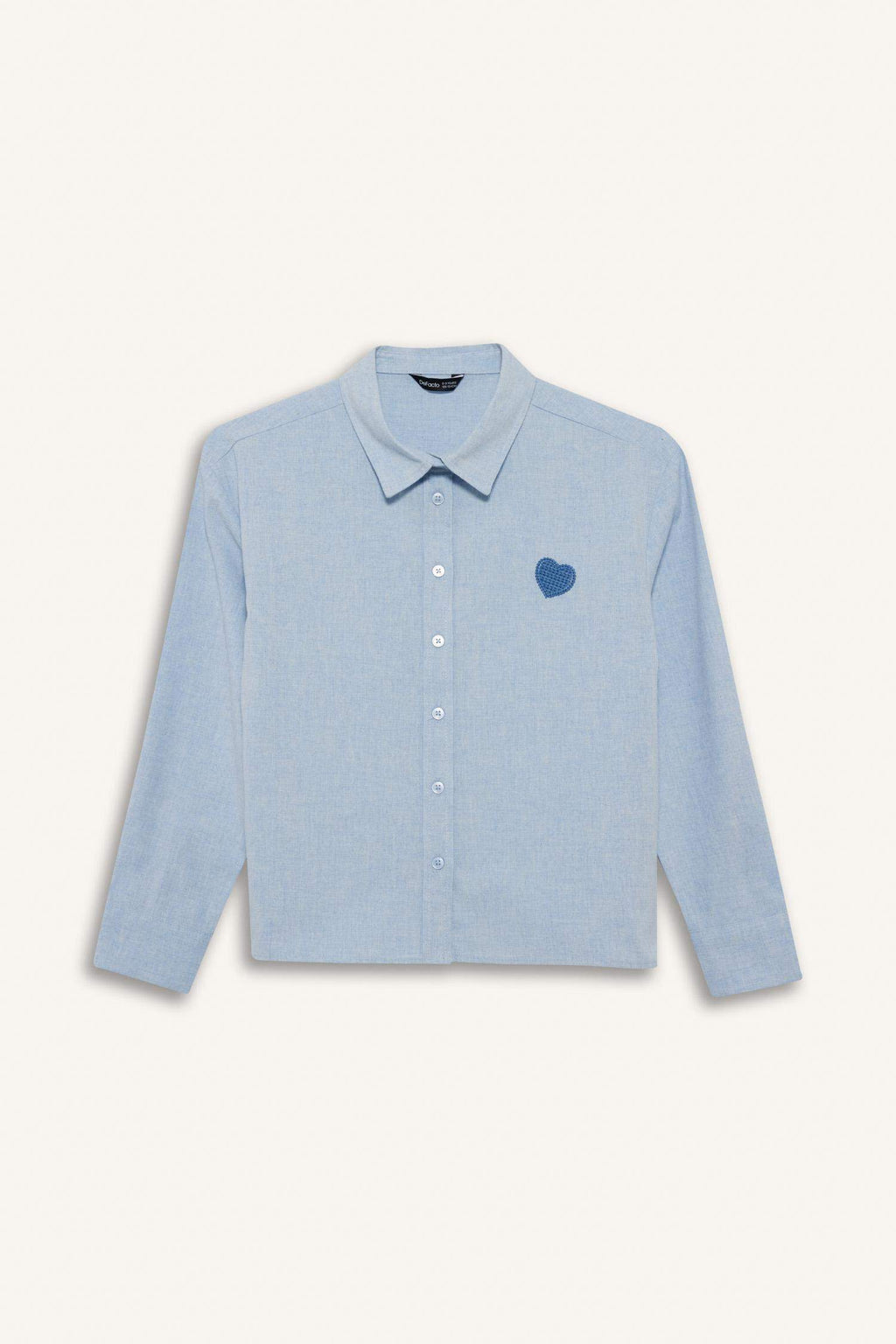 Poplin Long-Sleeve Shirt For Girls