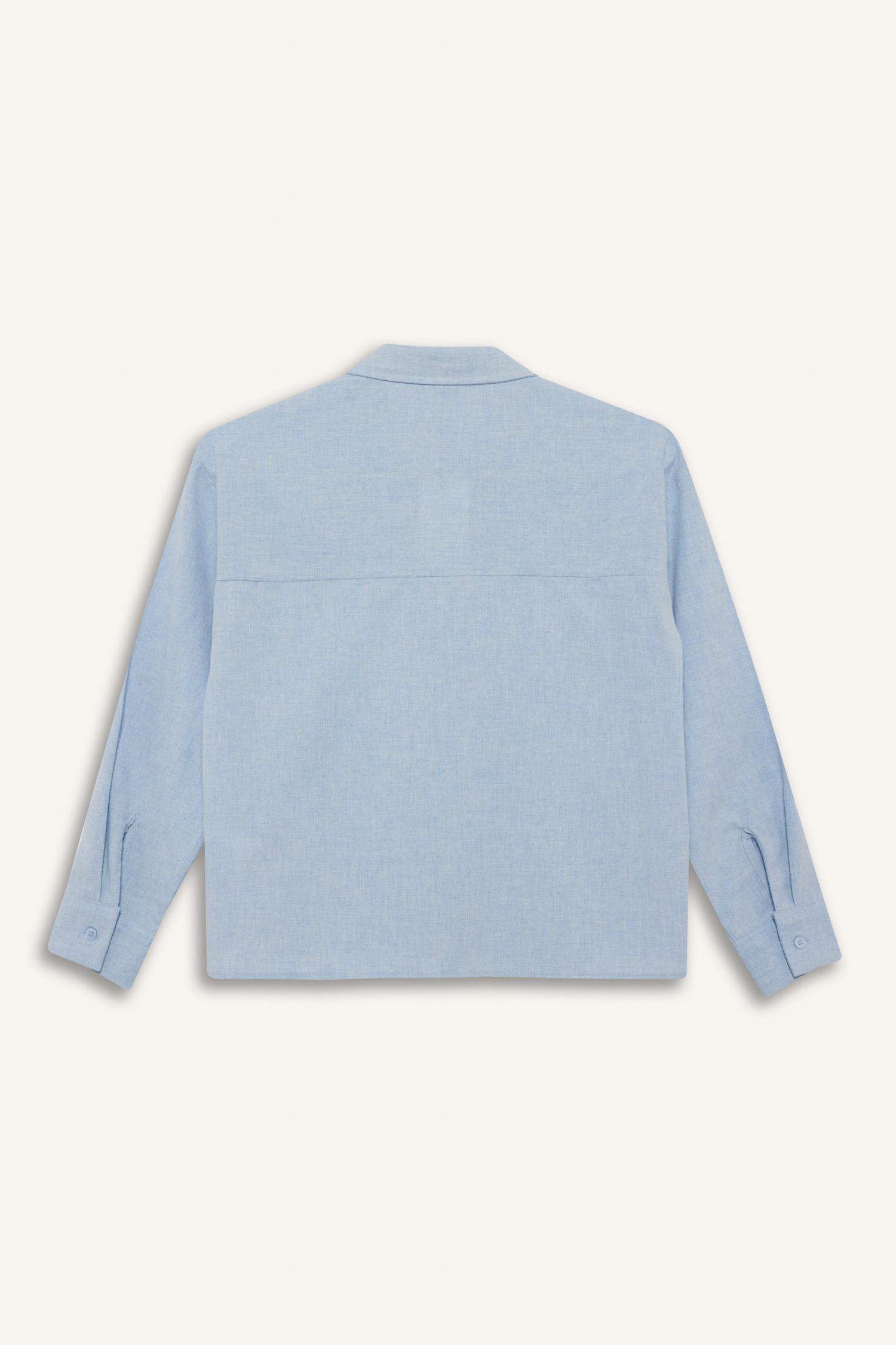 Poplin Long-Sleeve Shirt For Girls