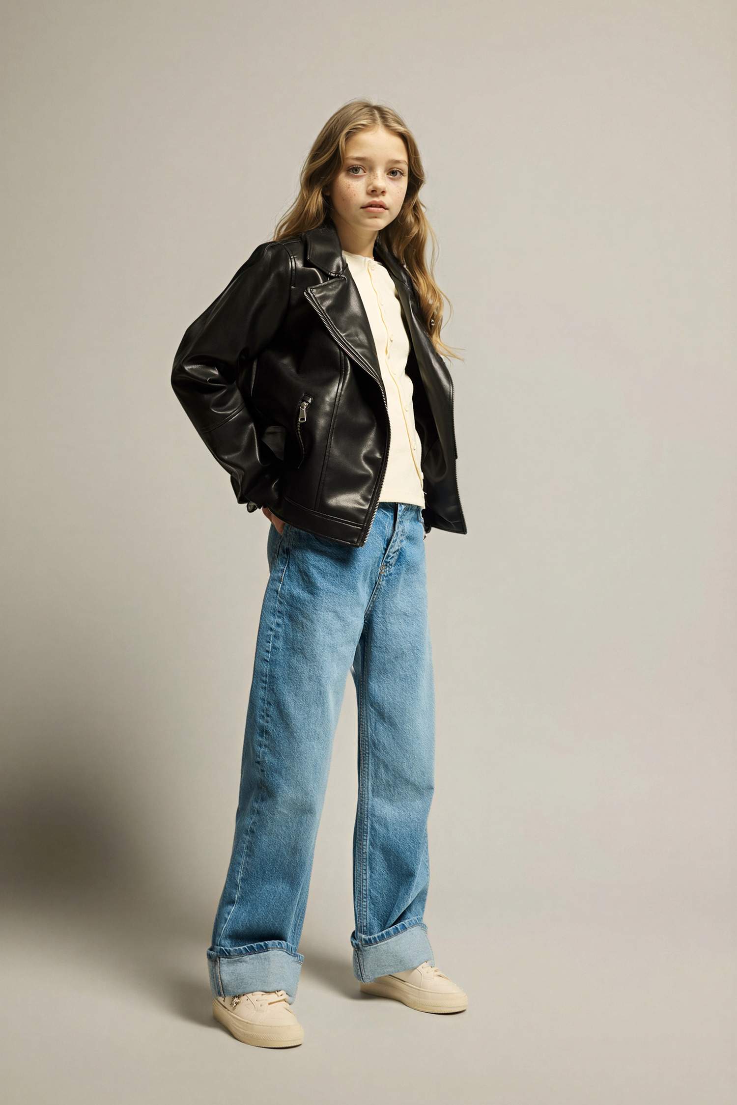 Straight Wide Leg Jeans For Girls