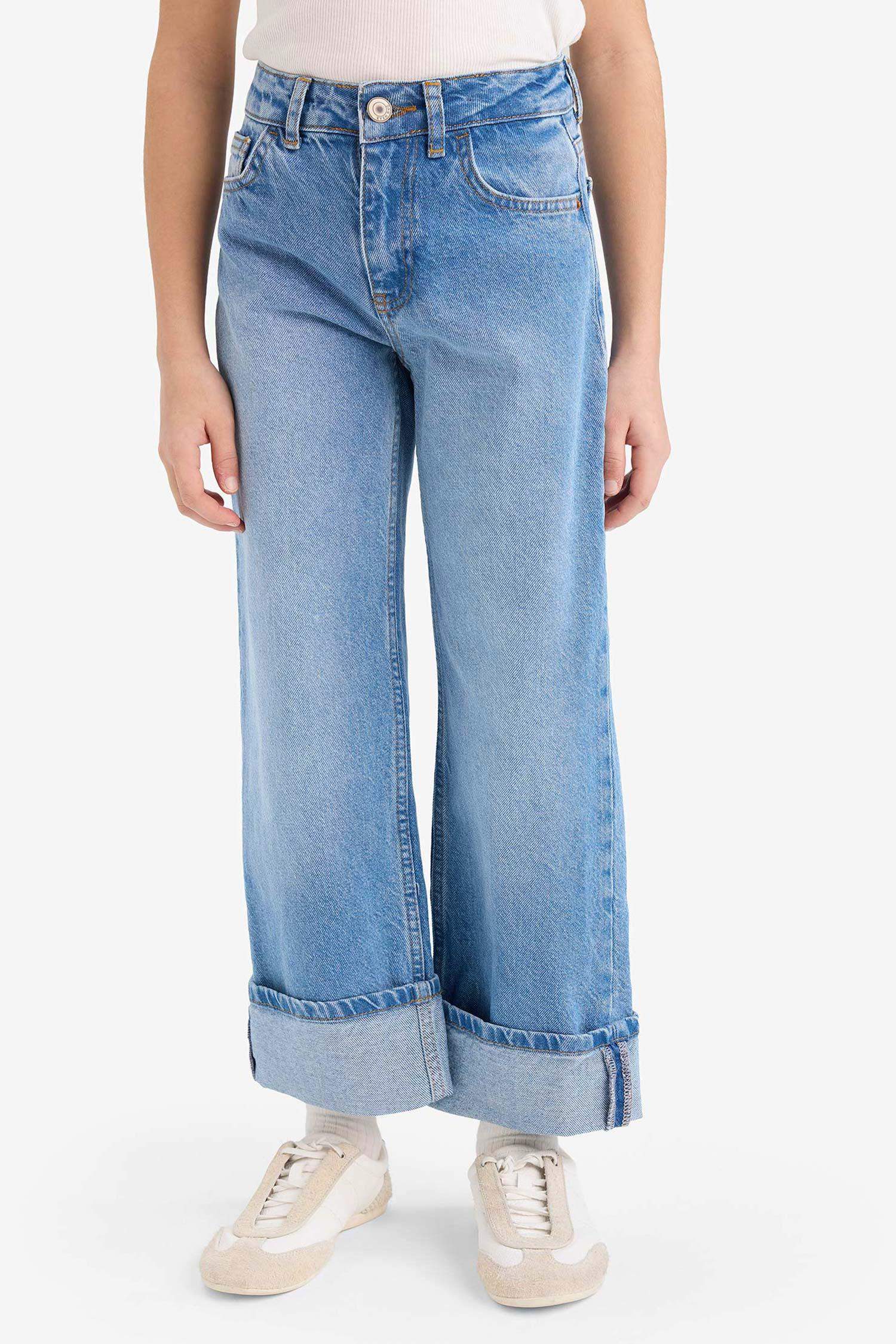 Straight Wide Leg Jeans For Girls