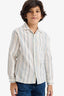 Oversize Wide Fit Polo Collar Striped Long Sleeve Shirt For Boys