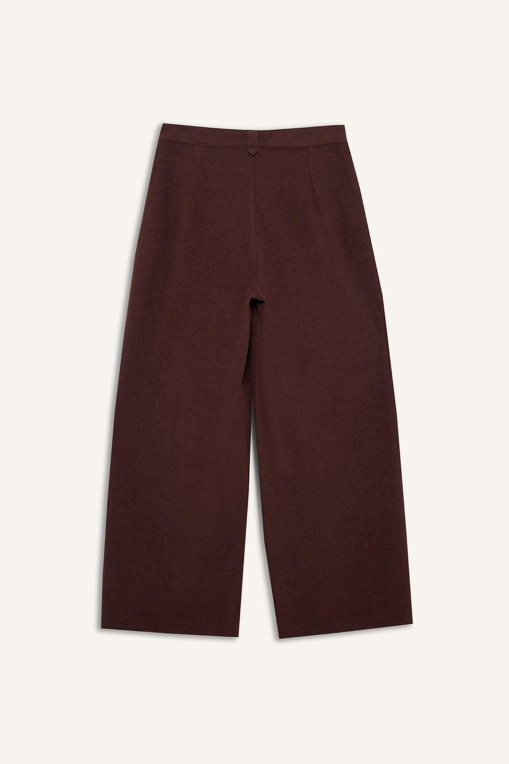 Straight Wide Suede Trousers