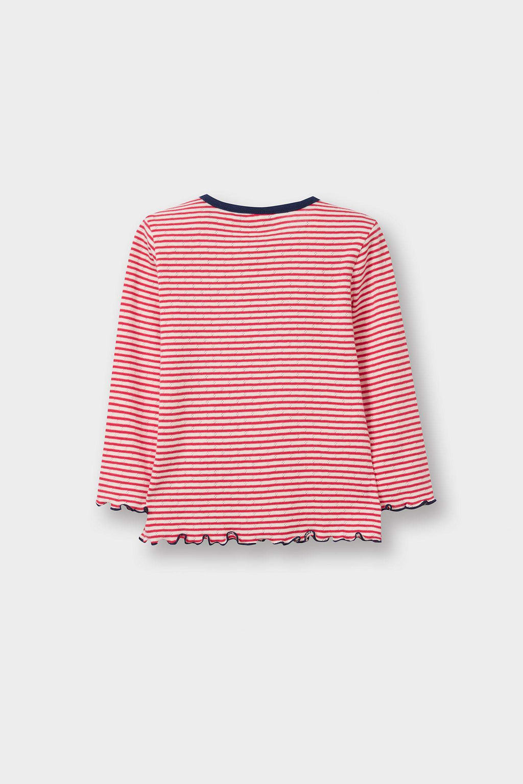Crew Neck Striped Long-Sleeve T-Shirt For Baby Girls