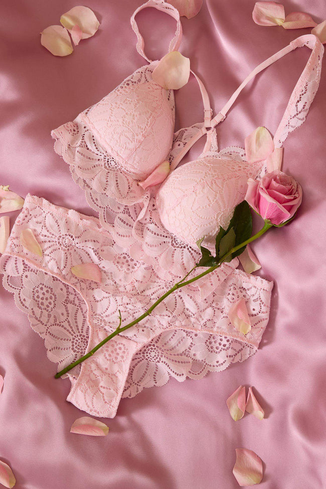 Lace-Trimmed, Padded, Wire-Free Bralette Main Image