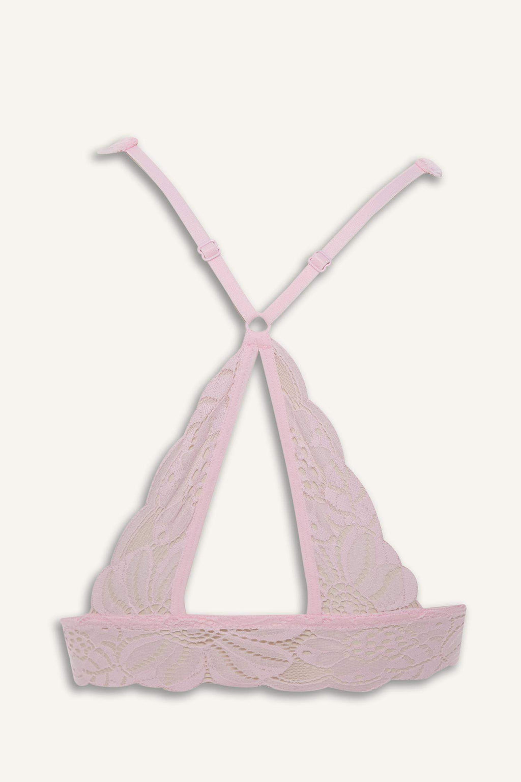 Lace-Trimmed, Padded, Wire-Free Bralette