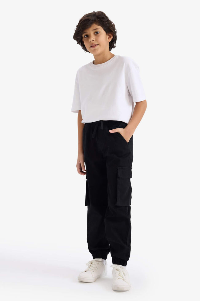 Cargo Gabardine Trousers For Boys Hover Image