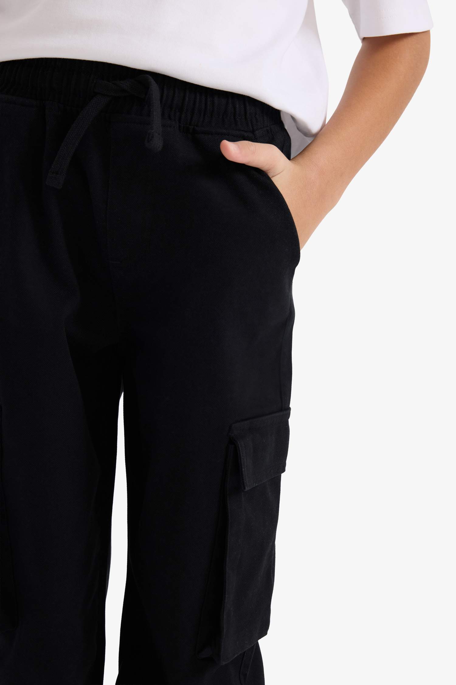 Cargo Gabardine Trousers For Boys