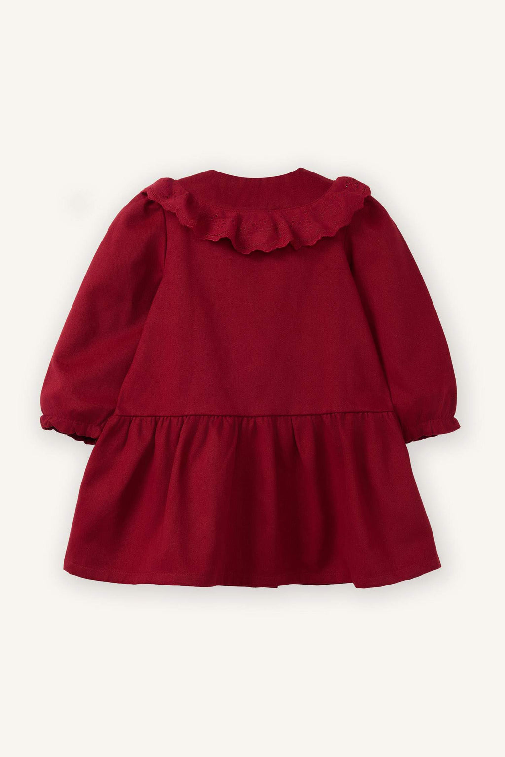 Long-Sleeved Gabardine Dress For Baby Girls