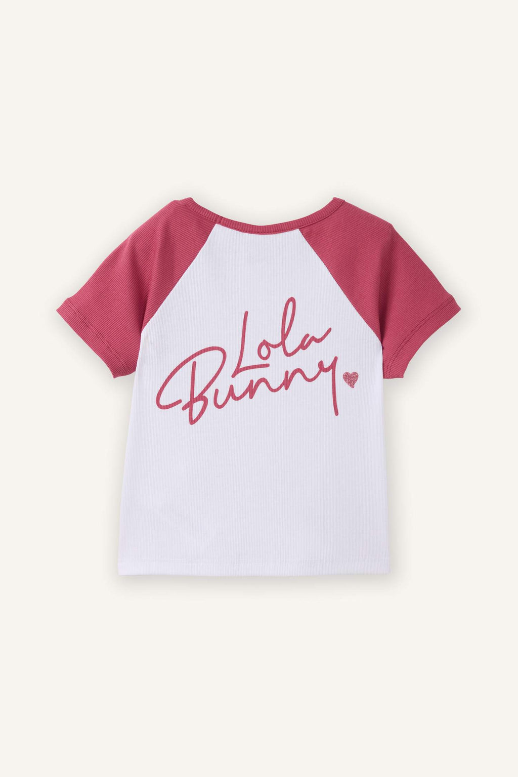 Looney Tunes Cropped Fit Crew Neck Ribbed Short Sleeve T-Shirt For Girls
