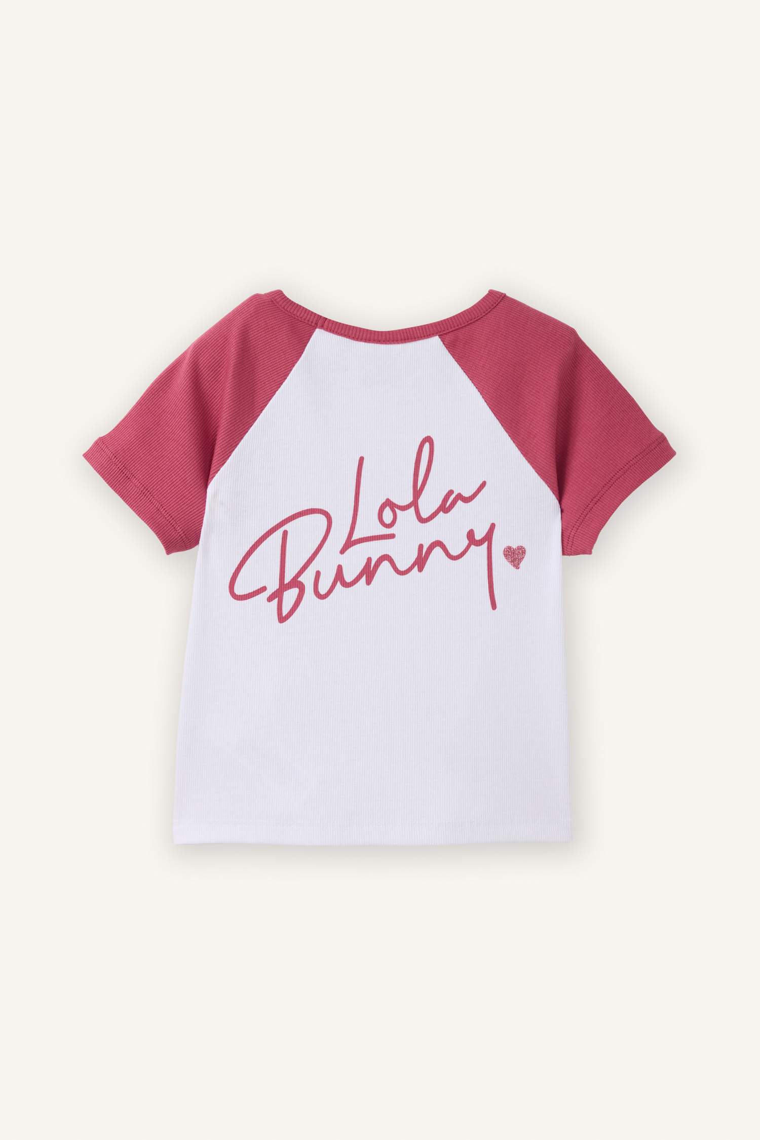 Looney Tunes Cropped Fit Crew Neck Ribbed Short Sleeve T-Shirt For Girls