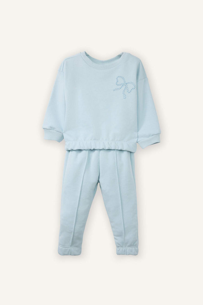 Applique 2-Piece Set: Sweatshirt And Sweatpants For Baby Girls Hover Image
