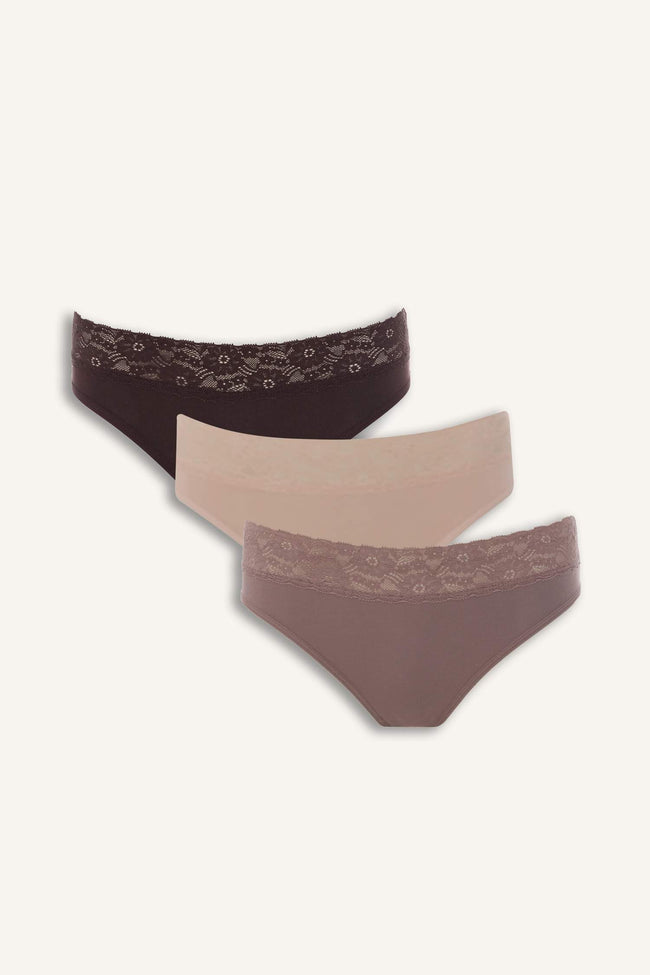 Lace Detail 3-Pack Panties Hover Image