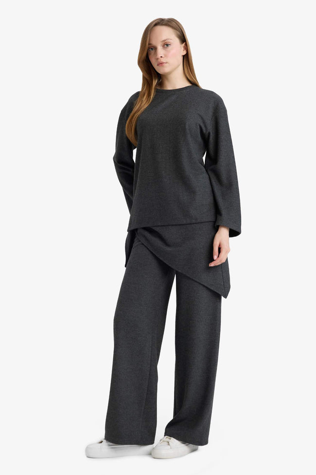 Wide Leg Thessaloniki Fabric Trousers Hover Image