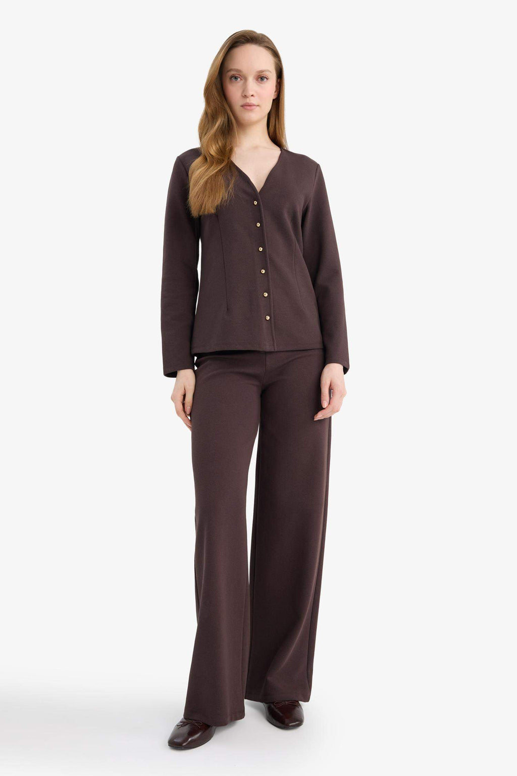 Straight Wide Leg Trousers