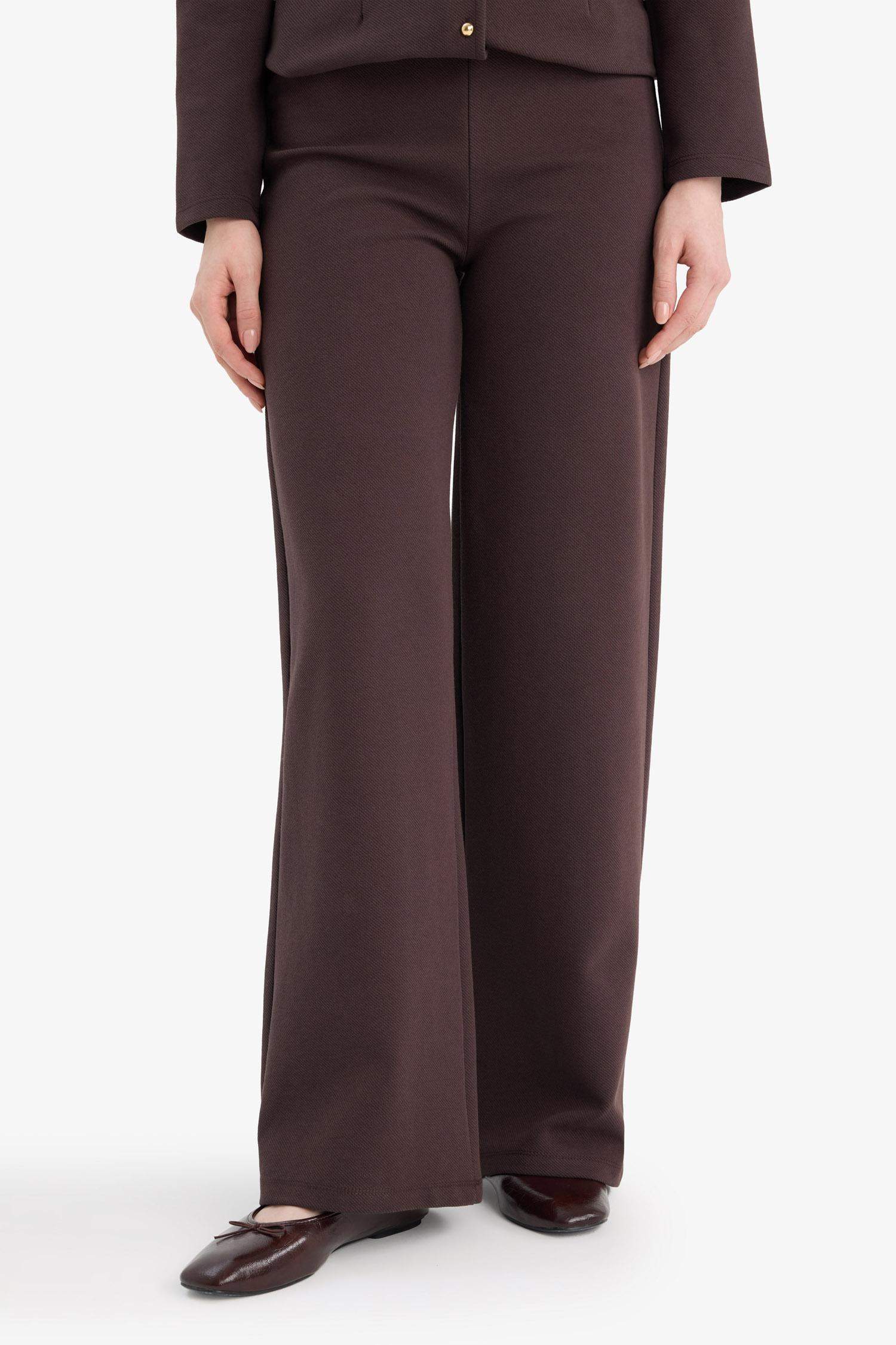 Straight Wide Leg Trousers