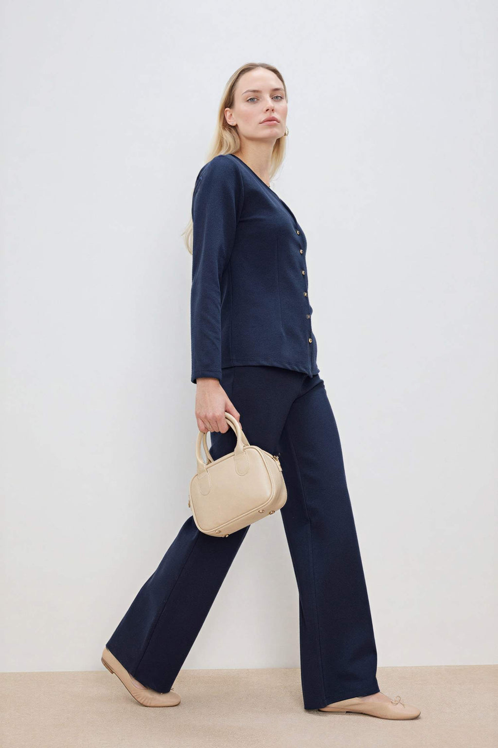 Straight Wide Leg Trousers