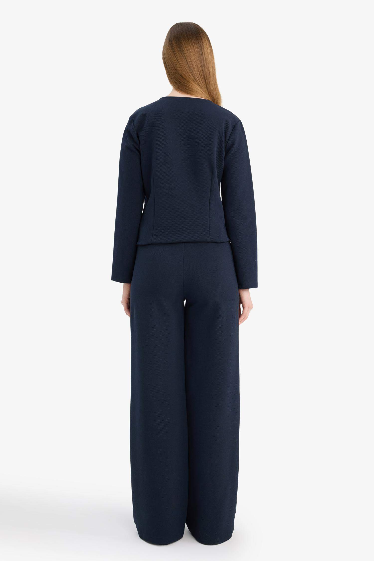 Straight Wide Leg Trousers