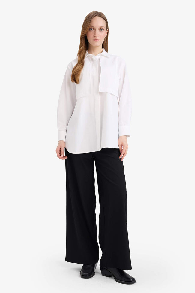 Regular Fit Poplin Long Sleeve Tunic Main Image