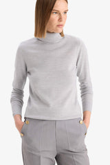 Regular Fit Soft Textured Turtleneck Basic Plain Knitwear Sweater
