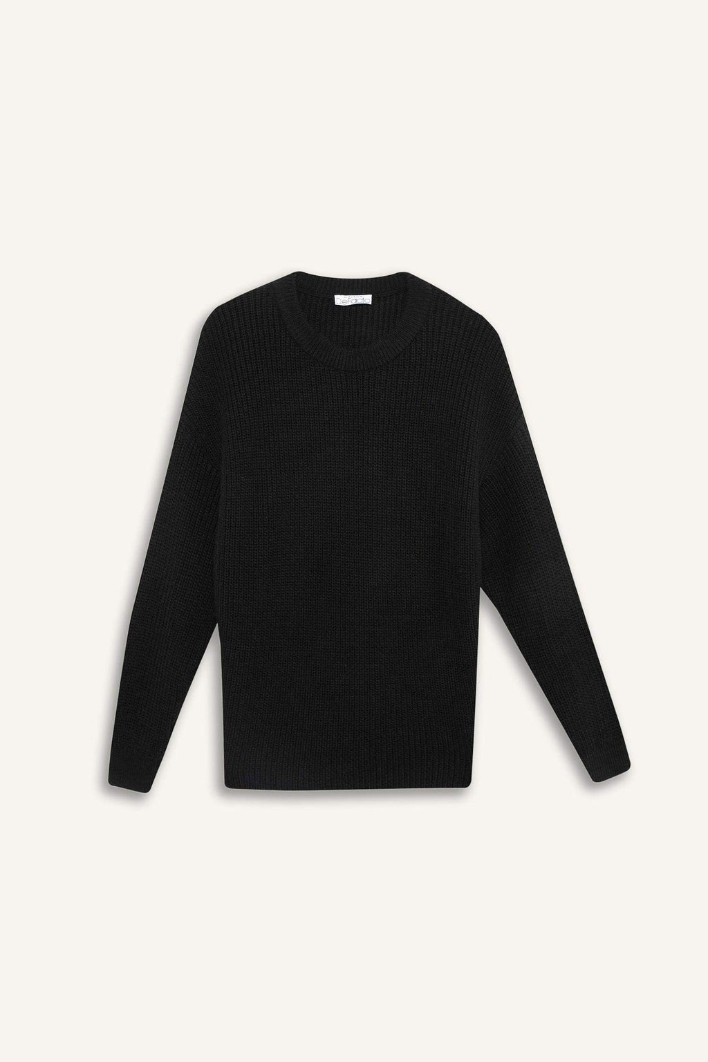 Regular Fit Crew Neck Selanik Fabric Basic Plain Knitwear Sweater