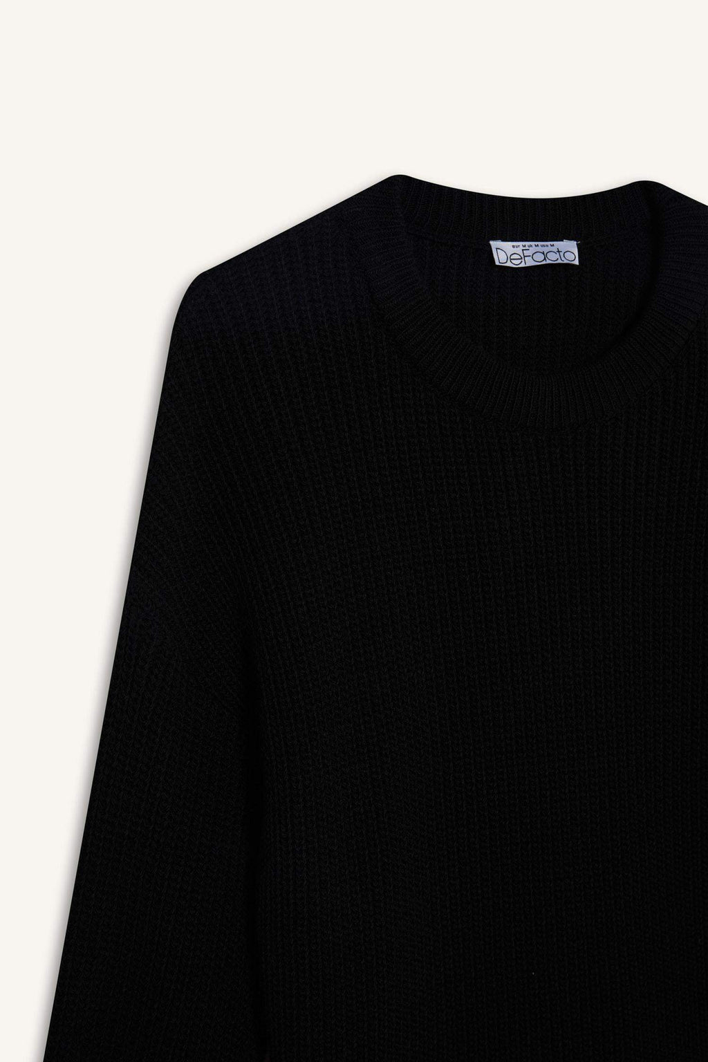 Regular Fit Crew Neck Selanik Fabric Basic Plain Knitwear Sweater